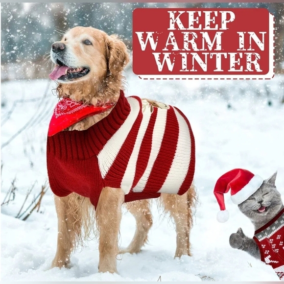 NIB 4 Piece Dog Christmas Holiday Sweaters - Picture 5 of 7